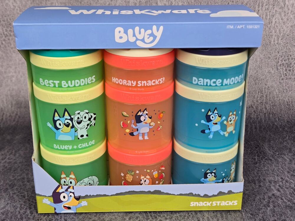 New Bluey Whiskware Snack Stack Containers